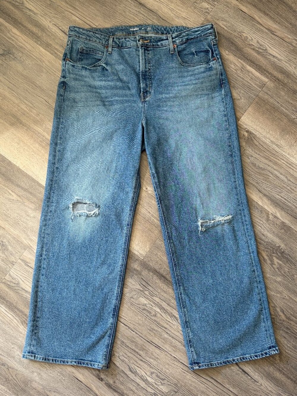 Old Navy Sky Hi Wide Leg Light Wash Jeans Size 18